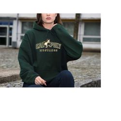 cal poly mustangs hoodie, cal poly mascot hoodie, mustangs spirit hoodie, college alumni gift, california polytechnic un