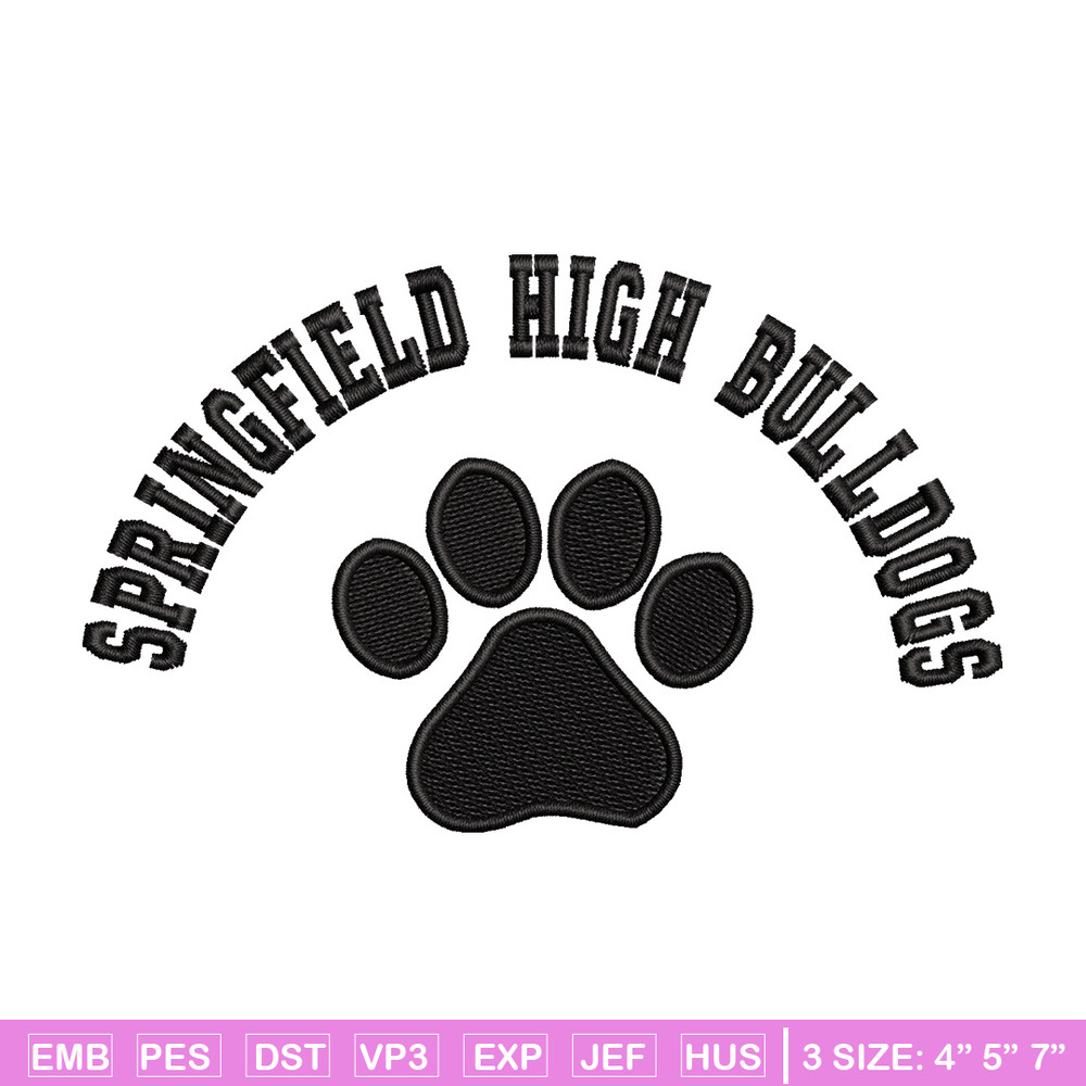 Springfield embroidery design, Logo embroidery, Emb design, Embroidery shirt, Embroidery file, Digital download.jpg
