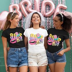 retro bachelorette party shirts, retro bride shirt, retro bridesmaid shirt, 90s bridal party shirts, 90s bachelorette sh
