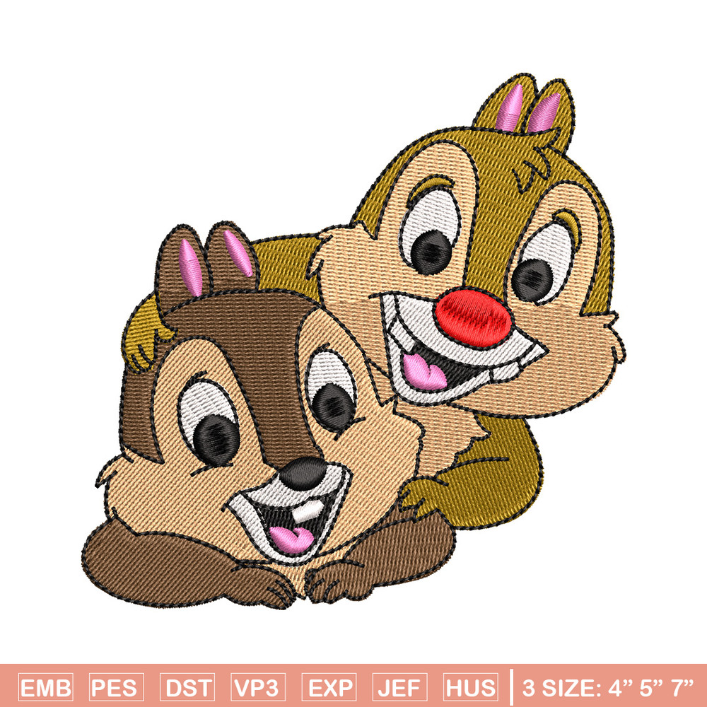 Squirrel cartoon embroidery design, Squirel embroidery, Emb design, Embroidery shirt, Embroidery file, Digital download.jpg