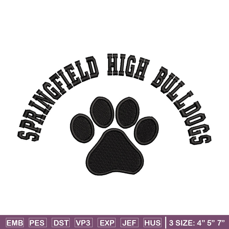 Springfield embroidery design, Logo embroidery, Emb design, Embroidery shirt, Embroidery file, Digital download.jpg