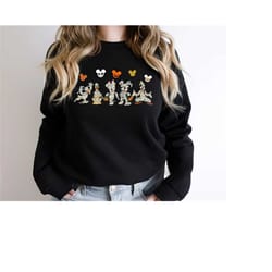 skeleton friends sweatshirt, disney halloween shirt, disney skeletons tee, mickey minnie friends shirt, disney cute fall