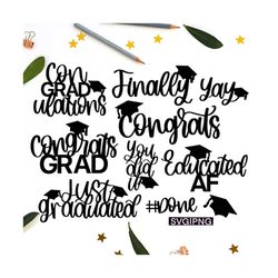 graduation cake topper svg bundle, graduation svg bundle, congrats grad svg, finally graduated svg,graduation decor svg,