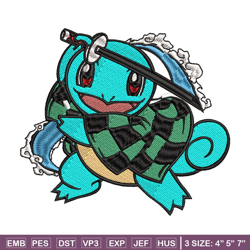 Squirtle embroidery design, Pokemon embroidery, Anime design, Embroidery file, Embroidery shirt, Digital download.jpg