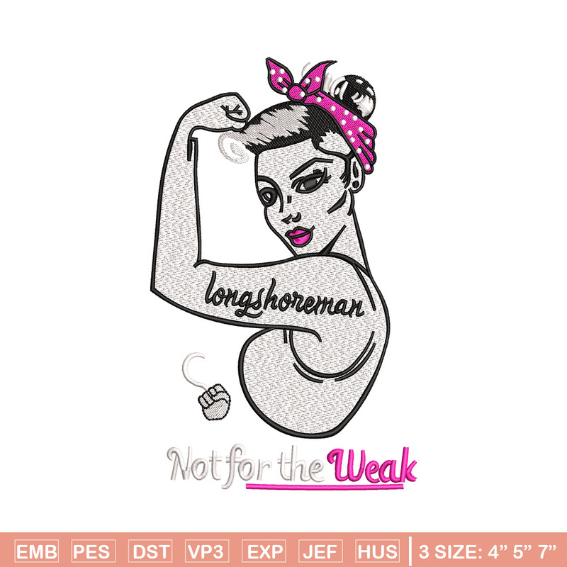 Strong lady embroidery design, Lady embroidery, Embroidery file,Embroidery shirt, Emb design, Digital download.jpg