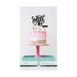 sweet 16 cake topper svg, sweet 16 svg, birthday cake topper svg, digital cake topper, 16th cake topper svg, sixteenth b