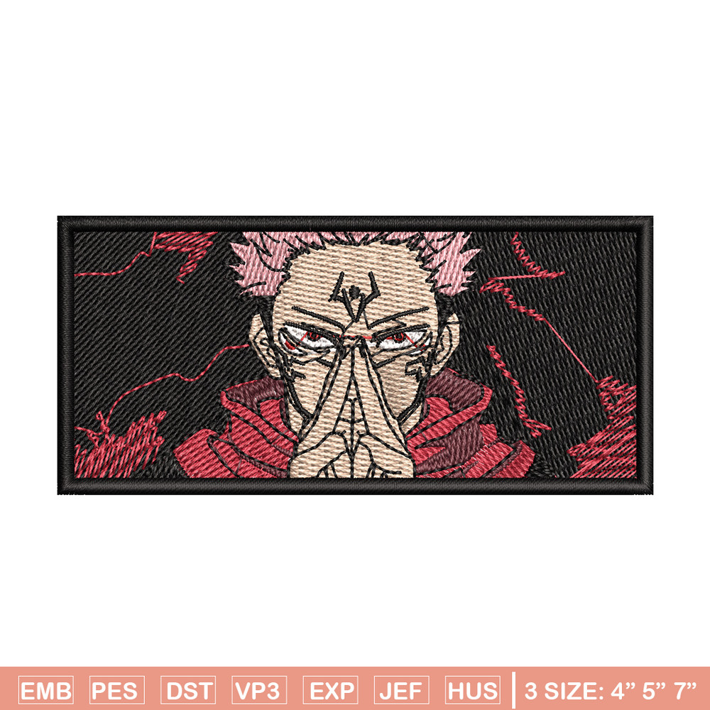 Sukuna box embroidery design, Sukuna embroidery, Embroidery shirt, Embroidery file, Anime design, Digital download.jpg