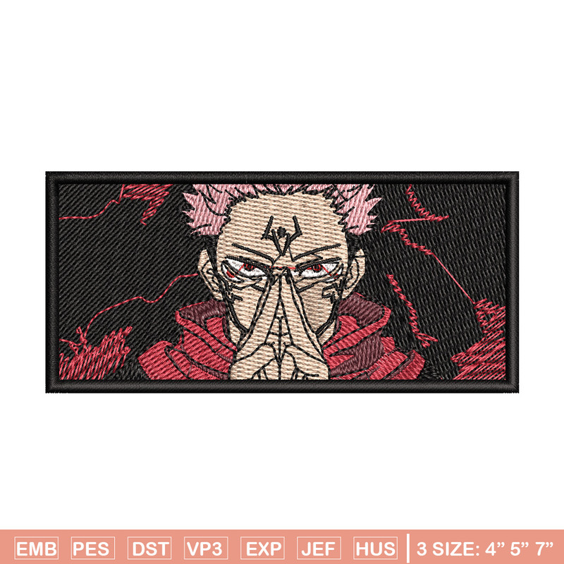 Sukuna box embroidery design, Sukuna embroidery, Embroidery shirt, Embroidery file, Anime design, Digital download.jpg