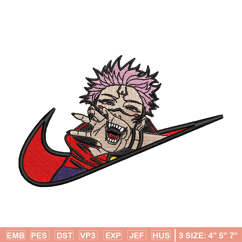 Sukuna nike embroidery design, Jujutsu embroidery, Nike design, Embroidery shirt, Embroidery file, Digital download.jpg
