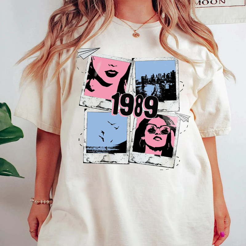 1989 Taylor TV T-Shirt, 80's Version Inspired Rock Band Tee, Throwback Taylor's Shirt, Swiftie Fan Merch Gifts, Polaroid Seagull Top - 2.jpg