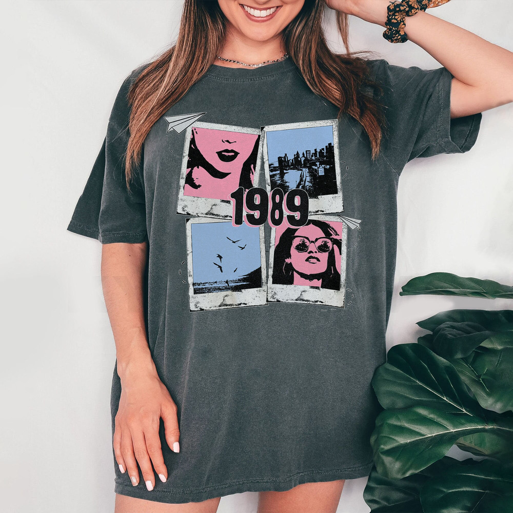 1989 Taylor TV T-Shirt, 80's Version Inspired Rock Band Tee, Throwback Taylor's Shirt, Swiftie Fan Merch Gifts, Polaroid Seagull Top - 3.jpg