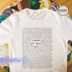 all too well i remember it shirt, taylor all too well shirt, all too well albumn shirt, swiftie merch for gifts