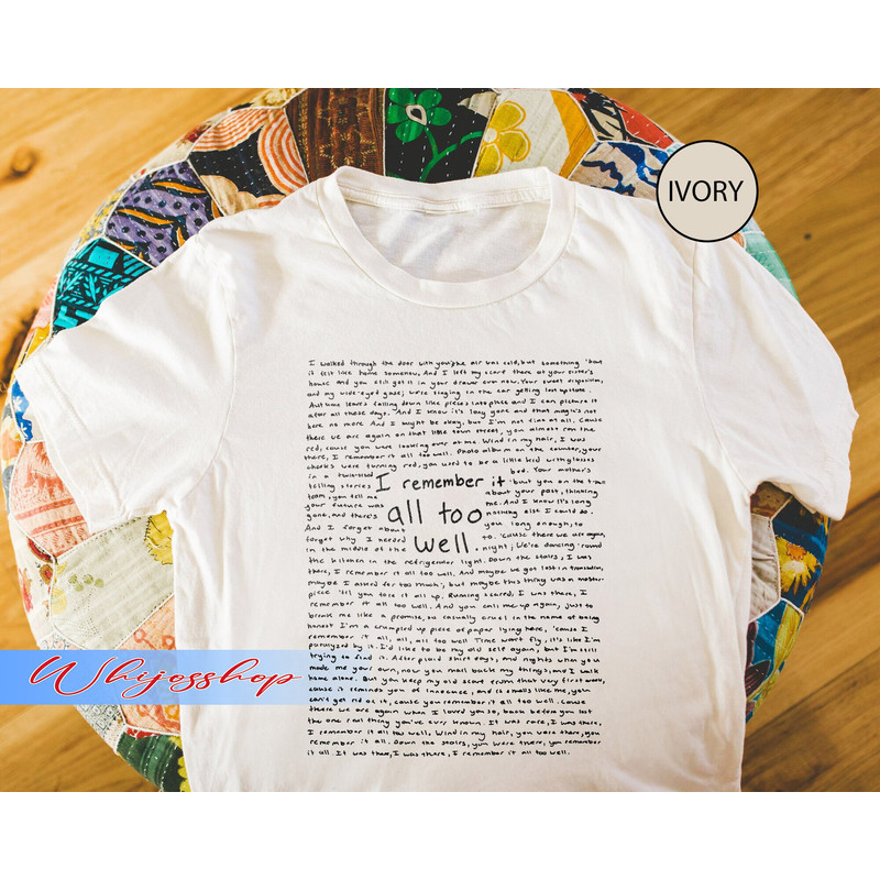 All Too Well I Remember It Shirt, Taylor All Too Well Shirt, All Too Well Albumn Shirt, Swiftie Merch For Gifts - 1.jpg
