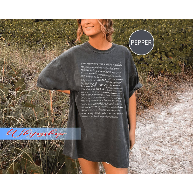 All Too Well I Remember It Shirt, Taylor All Too Well Shirt, All Too Well Albumn Shirt, Swiftie Merch For Gifts - 3.jpg