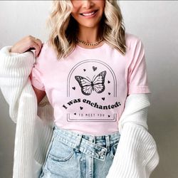 enchanted, speak now merch shirt, i was enchanted to meet you t-shirt, swiftie inspired t-shirt, swiftie gift, butterfly