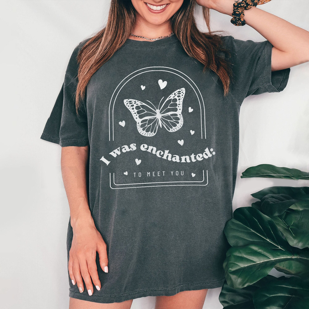 Enchanted, Speak now merch shirt, I was enchanted to meet you t-shirt, Swiftie inspired t-shirt, swiftie gift, butterfly shirt - 3.jpg