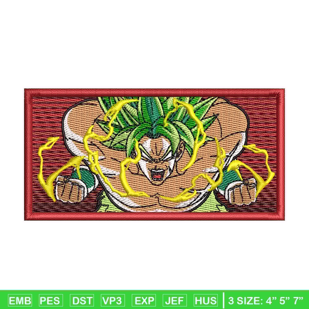 Super broly embroidery design, Dragonball embroidery, Anime design, Embroidery shirt, Embroidery file, Digital download.jpg