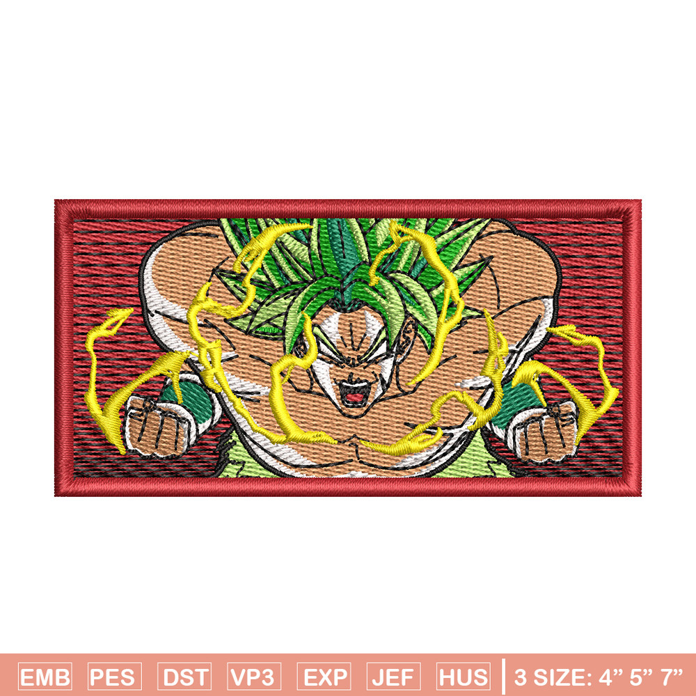 Super broly embroidery design, Dragonball embroidery, Anime design, Embroidery shirt, Embroidery file, Digital download.jpg