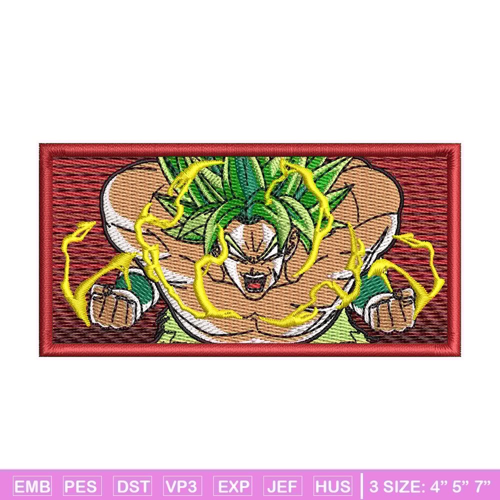 Super broly embroidery design, Dragonball embroidery, Anime design, Embroidery shirt, Embroidery file, Digital download.jpg