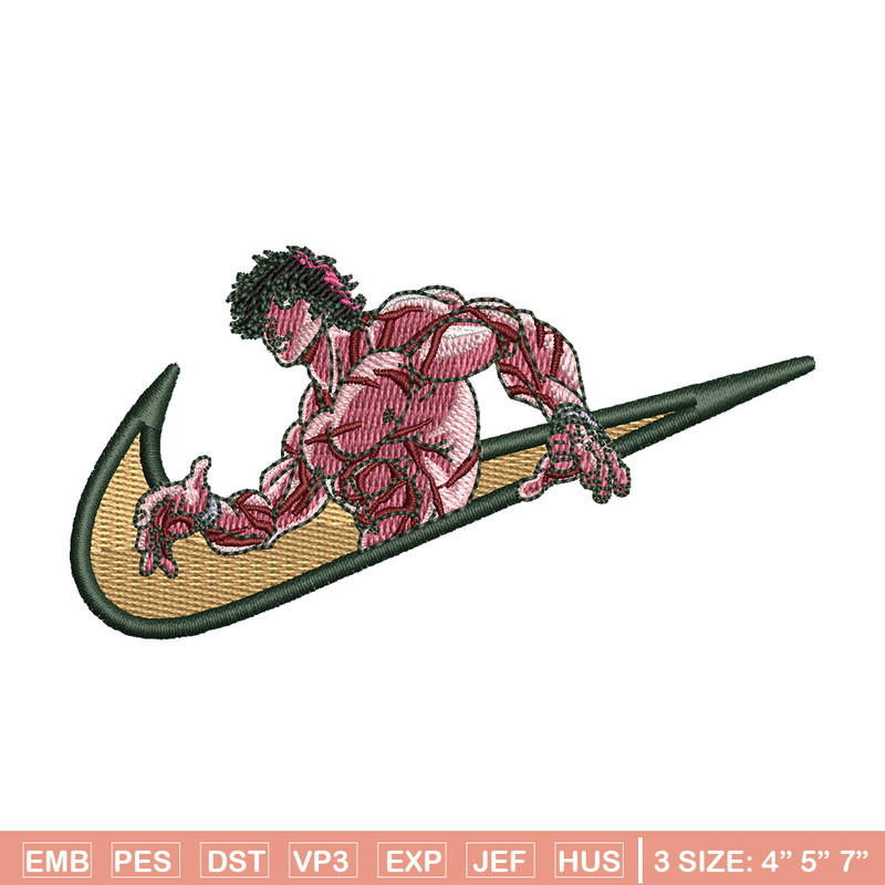 Swoosh baki embroidery design, Baki embroidery, Nike design,Embroidery file, Embroidery shirt, Digital download.jpg