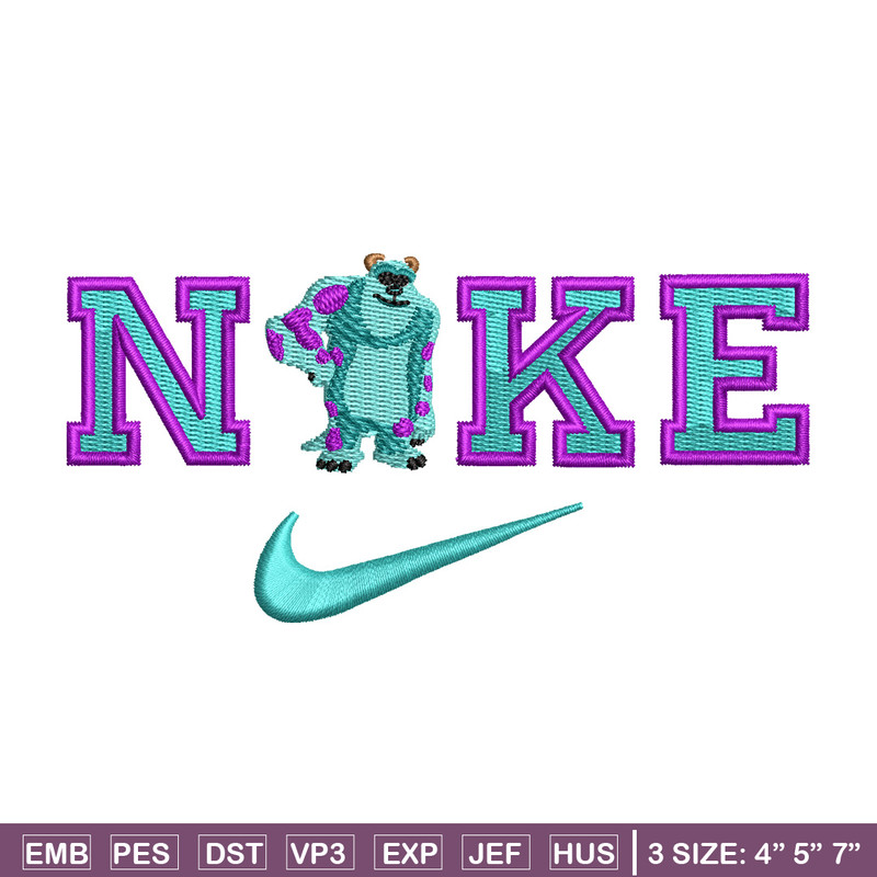 Sullivan x nike embroidery design, Disney embroidery, Embroidery file, Embroidery shirt, Nike design, Digital download.jpg