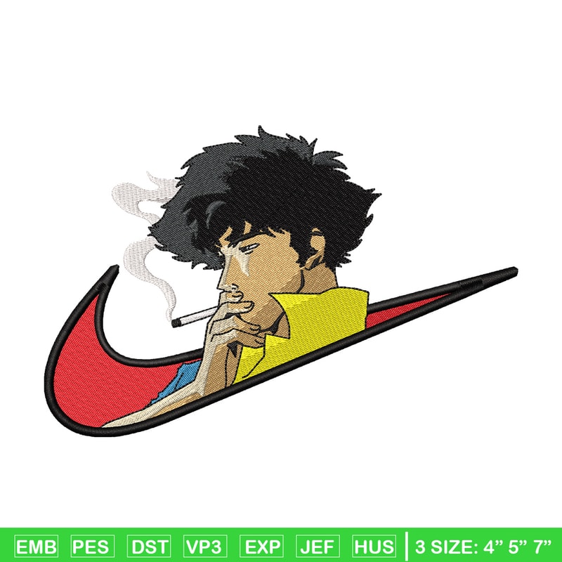 Swoosh spike embroidery design, Cowboy bebop embroidery,Anime design,Embroidery file, Embroidery shirt, Digital download.jpg