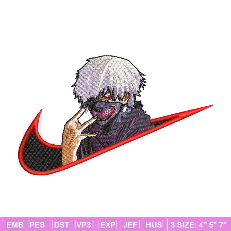 Swoosh kaneki embroidery design, Kaneki embroidery,Anime design, Embroidery file, Embroidery shirt, Digital download.jpg