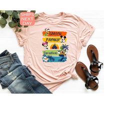 disney custom family vacation shirt, personalized family sweatshirt, family matching shirt, customized summer shirt, fam