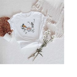 i'm spooky all year round shirt, halloween skeletons dancing shirt, fiddle violinist, skeleton violin, funny halloween p