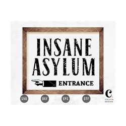 Asylum SVG | Halloween SVG | Halloween Decor SVG | Spooky svg | Halloween props svg | Halloween welcome Sign svg Cricut,