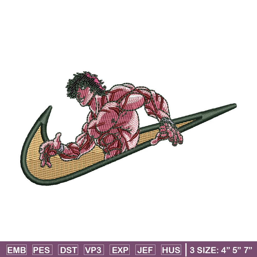 Swoosh baki embroidery design, Baki embroidery, Nike design,Embroidery file, Embroidery shirt, Digital download.jpg