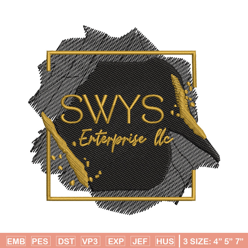Swys logo embroidery design, Logo embroidery, Emb design, Embroidery shirt, Embroidery file, Digital download.jpg