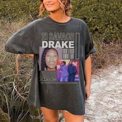 vintage drake 21 savage tour rescheduled t-shirt, drake it's all a blur tour 2023 shirt, 21 savage shirt, her loss tee,