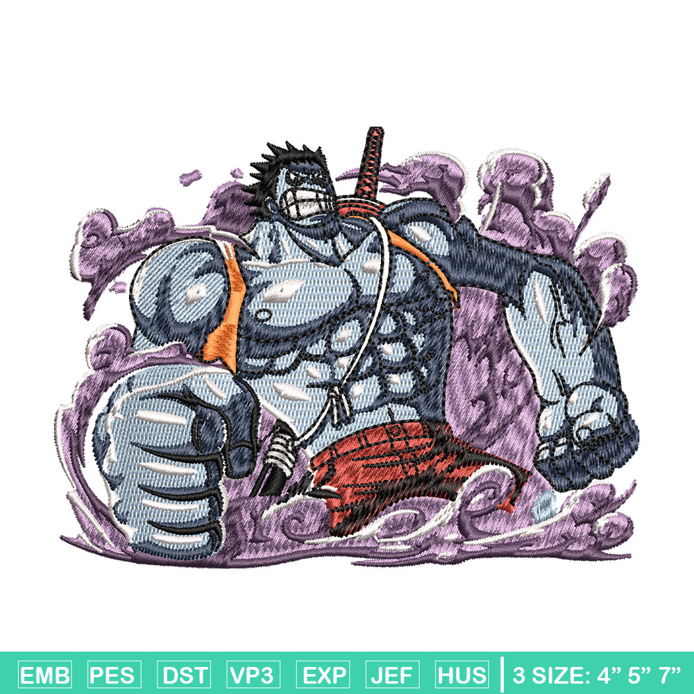 Nightmare Luffy embroidery design, One Piece embroidery, embroidery file, anime design, anime shirt, Digital download.jpg