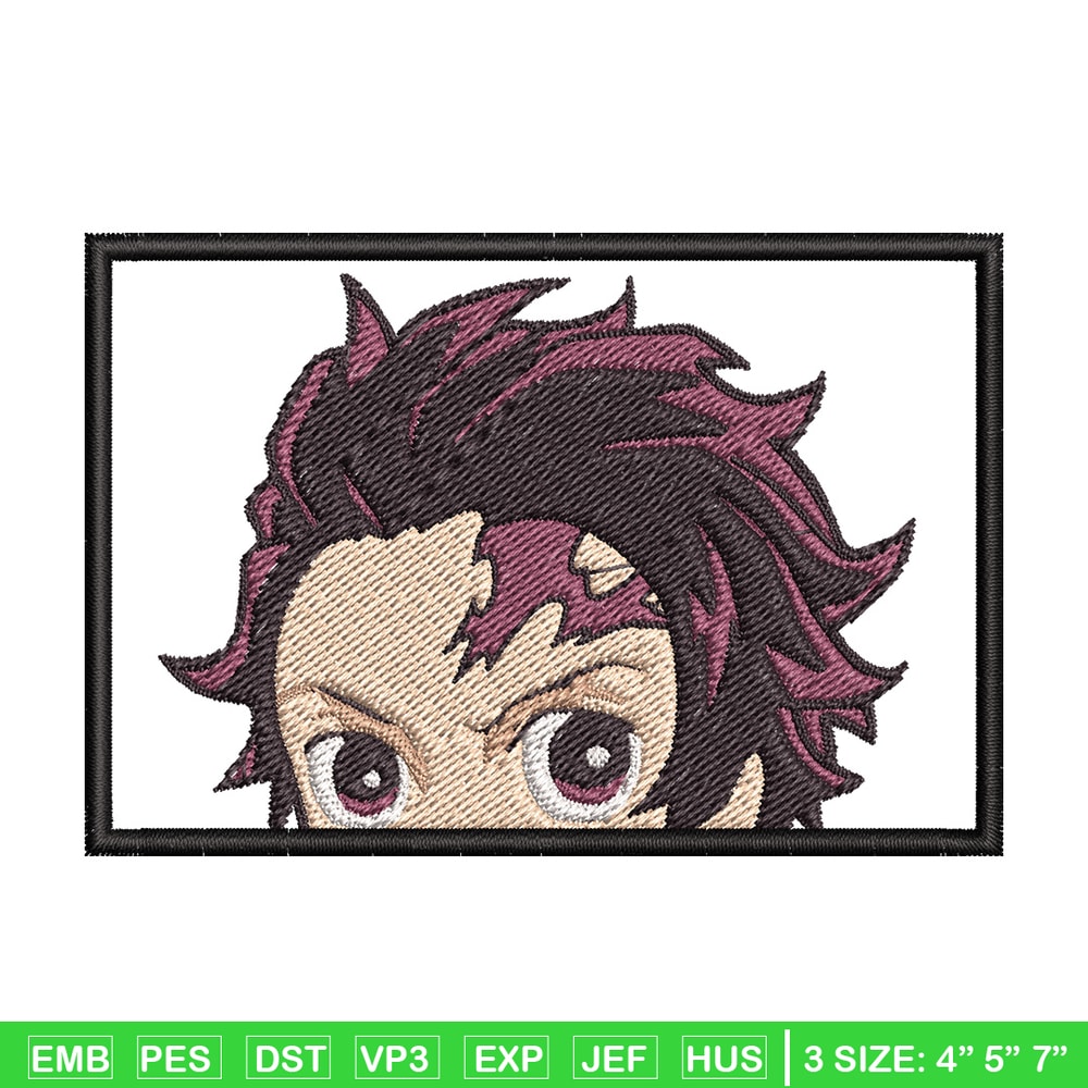 Tanjiro face embroidery design, Tanjiro embroidery, Anime design, Embroidery shirt, Embroidery file,Digital download.jpg