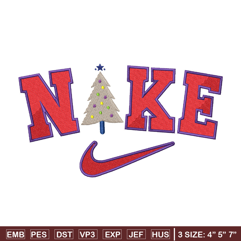 Nike christmas embroidery design, Logo embroidery, Nike design, Embroidery file,  logo shirt, Instant download.jpg
