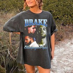 vintage drake t-shirt, drake shirt, vintage 90s bootleg shirt