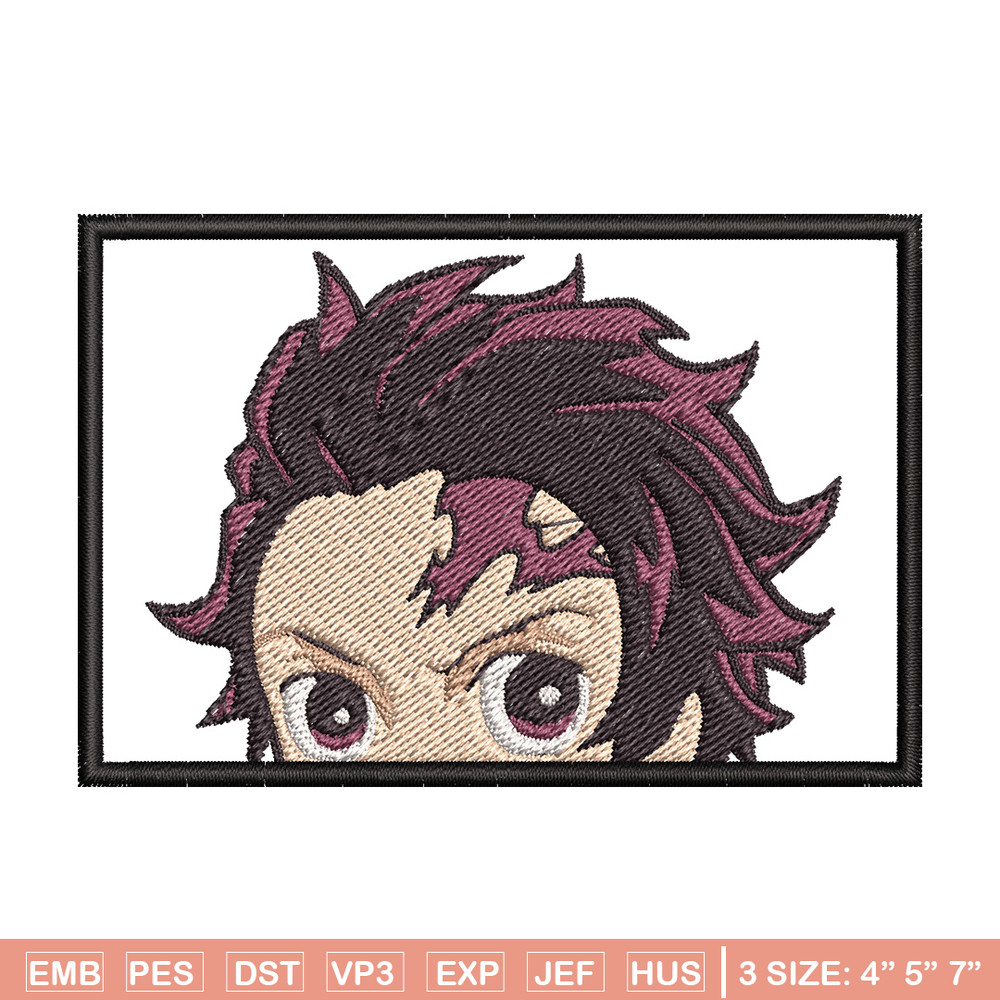 Tanjiro face embroidery design, Tanjiro embroidery, Anime design, Embroidery shirt, Embroidery file,Digital download.jpg