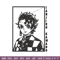 Tanjiro black embroidery design, Tanjiro embroidery, Embroidery shirt, Embroidery file, Anime design, Digital download.jpg