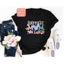 happiest mom on earth shirt, mom shirt, mouse ears shirt, family trip tees, happiest mom on earth sweatshirt, gift for m