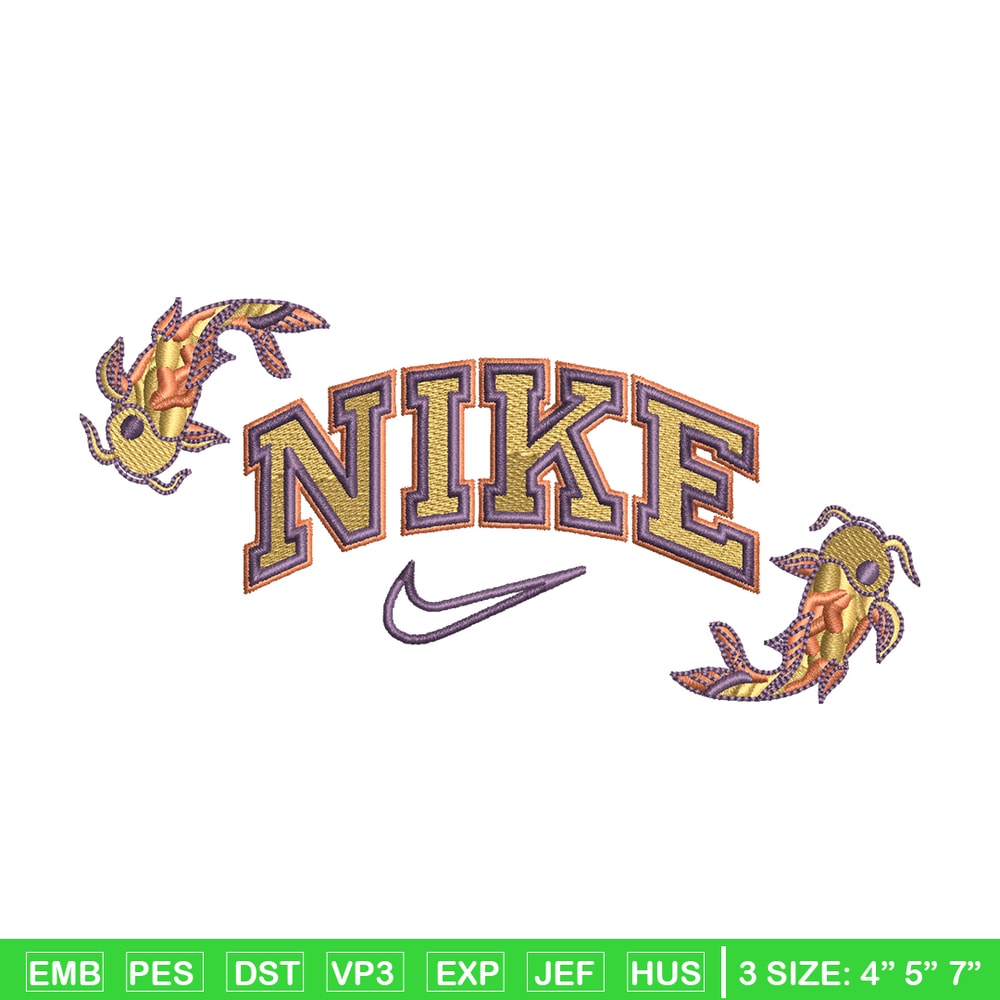 Nike fish Logo embroidery design, Nike fish embroidery, Nike design, logo shirt, Embroidery shirt, Digital download..jpg