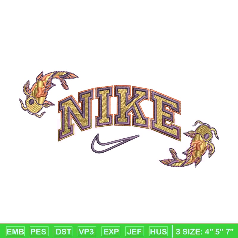 Nike fish Logo embroidery design, Nike fish embroidery, Nike design, logo shirt, Embroidery shirt, Digital download..jpg