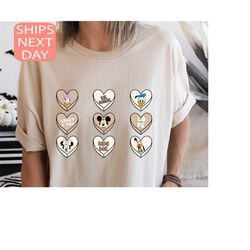 disney heart valentines shirt, mickey and friends valentine shirt, disney couple shirt, valentines day shirt, matching v