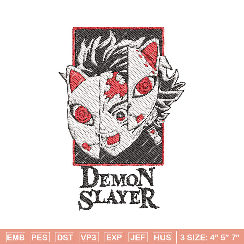 Tanjiro mask embroidery design, Tanjiro embroidery, Embroidery shirt, Embroidery file, Anime design, Digital download.jpg