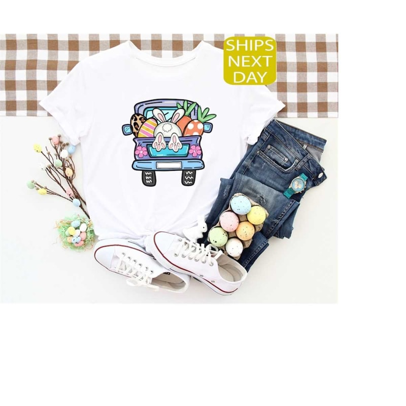 MR-12102023173832-happy-easter-bunny-truck-shirt-easter-bunny-shirt-happy-image-1.jpg