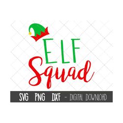 Elf squad svg, elf svg, christmas svg, elf svg file, elf squad clipart, elf hat png, xmas svg files, cricut silhouette s