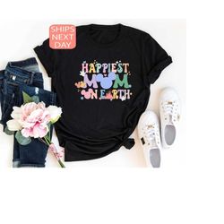 happiest mom on earth shirt, mom shirt, mouse ears shirt, family trip tees, happiest mom on earth sweatshirt, gift for m