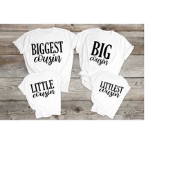 cousin crew shirt, big cousin shirt ,biggest cousin shirt, little littlest cousin shirt, family matching shirt ,cousin m