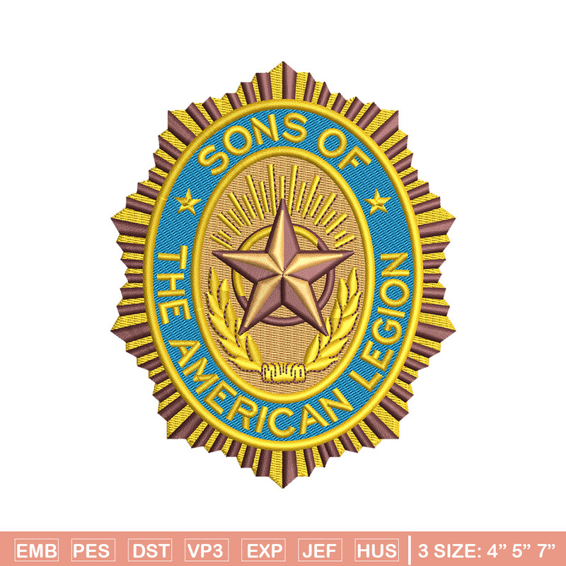 The american legion embroidery design, Logo embroidery, Emb design, Embroidery shirt, Embroidery file, Digital download.jpg