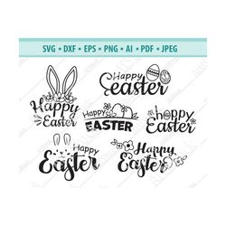 happy easter svg bundle, hoppy easter svg, happy easter cut file, easter bunny svg, easter eggs svg, easter clipart, eps